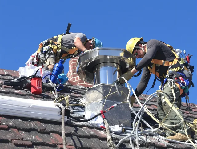 Protective chimney cap installed by Norton Chimney Sweep in Norton, MA