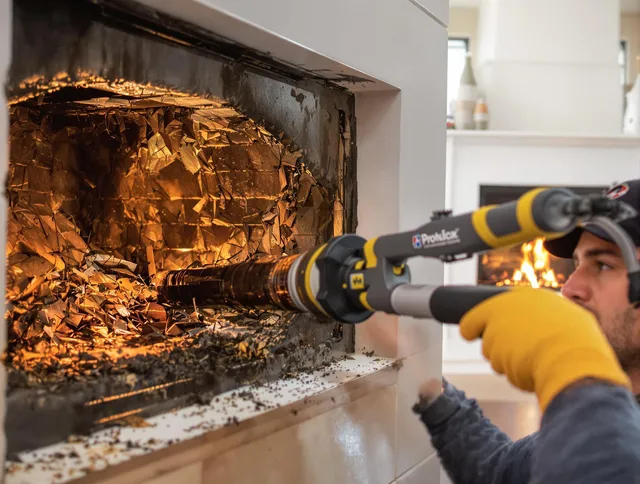 Professional chimney cleaning by Norton Chimney Sweep in Norton, MA