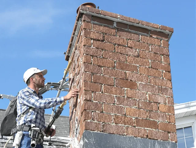 Brickwork for a chimney rebuild by Norton Chimney Sweep in Norton, MA