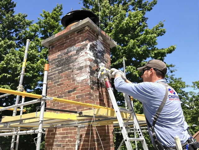 Structural chimney repair by Norton Chimney Sweep in Norton, MA