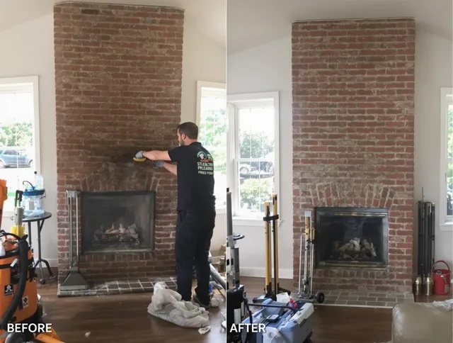 Finished chimney sweeping service by Norton Chimney Sweep in Norton, MA