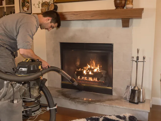 Routine fireplace upkeep by Norton Chimney Sweep in Norton, MA