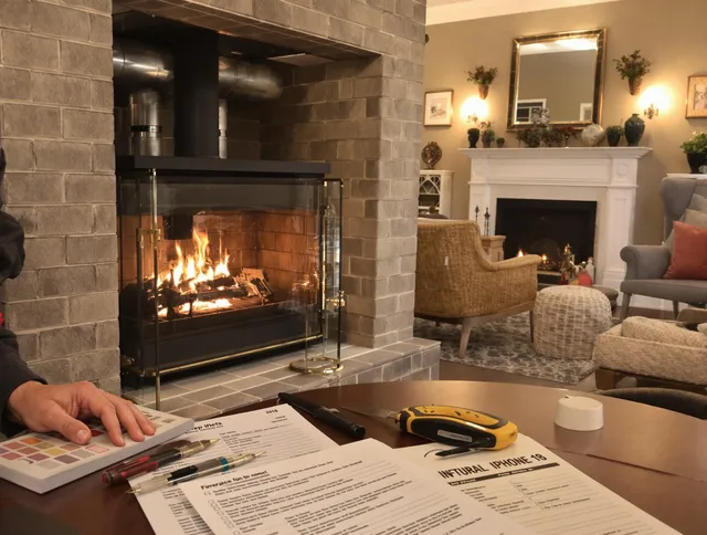 Norton Chimney Sweep verifying fireplace safety measures in Norton, MA